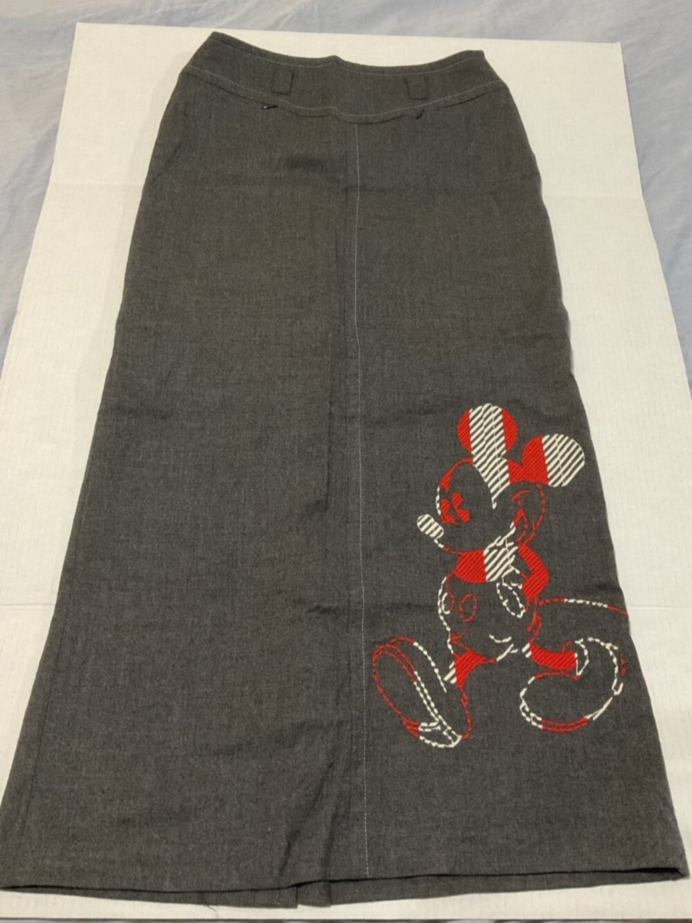 Disney Mickey Mouse x Jean Charles De Castelbajac Embroidered Grey Skirt Vintage